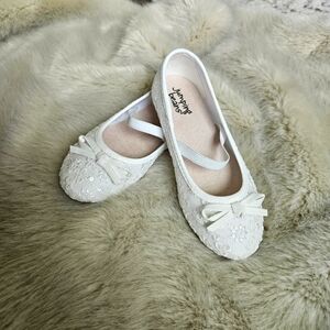 White Ballet Flats Size 11